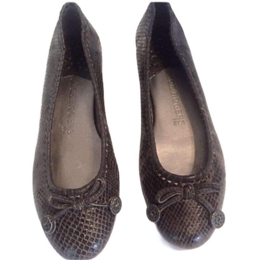 Jack Rogers Brown Peggy Flats